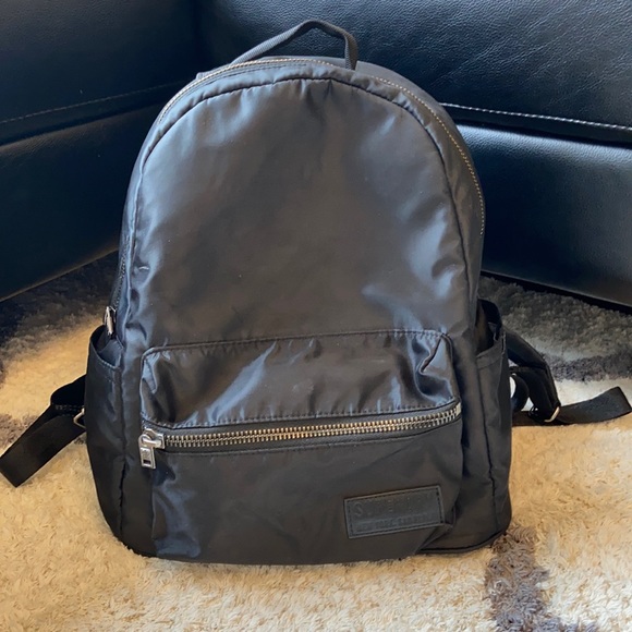 Superdry black nylon polyester bag backpack - Picture 2 of 8